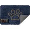 GORILLA GRIP SOAKSTOPPER Dog Door Mat, Machine Washable Rug Absorbent Doormat Captures Moisture Mud Dirt, Quick Dry Soft Chenille Entryway Rugs Indoor Entrance Mats for Dog Paws, 24×17 Black White(Navy)