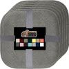 GORILLA GRIP Slip Resistant Chair Cushions, No Ties Required, Memory Foam Pads for Dining Room, Kitchen Table, Office, Rocking Chairs, Plush Seat Cover Cushion Pad, Home Decor, Set of 4, 16×16, Gray(Grey)
