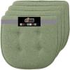GORILLA GRIP Slip Resistant Chair Cushions, No Ties Required, Memory Foam Pads for Dining Room, Kitchen Table, Office, Rocking Chairs, Plush Seat Cover Cushion Pad, Home Decor, Set of 4, 16×16, Gray(Sage)