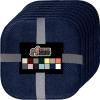 GORILLA GRIP Slip Resistant Chair Cushions, No Ties Required, Memory Foam Pads for Dining Room, Kitchen Table, Office, Rocking Chairs, Plush Seat Cover Cushion Pad, Home Decor, Set of 4, 16×16, Gray(Navy)