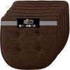GORILLA GRIP Slip Resistant Chair Cushions, No Ties Required, Memory Foam Pads for Dining Room, Kitchen Table, Office, Rocking Chairs, Plush Seat Cover Cushion Pad, Home Decor, Set of 4, 16×16, Gray(Brown)