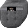 GORILLA GRIP Slip Resistant Chair Cushions, No Ties Required, Memory Foam Pads for Dining Room, Kitchen Table, Office, Rocking Chairs, Plush Seat Cover Cushion Pad, Home Decor, Set of 4, 16×16, Gray(Grey)