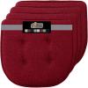 GORILLA GRIP Slip Resistant Chair Cushions, No Ties Required, Memory Foam Pads for Dining Room, Kitchen Table, Office, Rocking Chairs, Plush Seat Cover Cushion Pad, Home Decor, Set of 4, 16×16, Gray(Wine)