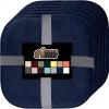 GORILLA GRIP Slip Resistant Chair Cushions, No Ties Required, Memory Foam Pads for Dining Room, Kitchen Table, Office, Rocking Chairs, Plush Seat Cover Cushion Pad, Home Decor, Set of 4, 16×16, Gray(Navy)