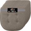 GORILLA GRIP Slip Resistant Chair Cushions, No Ties Required, Memory Foam Pads for Dining Room, Kitchen Table, Office, Rocking Chairs, Plush Seat Cover Cushion Pad, Home Decor, Set of 4, 16×16, Gray(Beige)