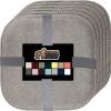 GORILLA GRIP Slip Resistant Chair Cushions, No Ties Required, Memory Foam Pads for Dining Room, Kitchen Table, Office, Rocking Chairs, Plush Seat Cover Cushion Pad, Home Decor, Set of 4, 16×16, Gray(Light Gray)