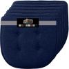 GORILLA GRIP Slip Resistant Chair Cushions, No Ties Required, Memory Foam Pads for Dining Room, Kitchen Table, Office, Rocking Chairs, Plush Seat Cover Cushion Pad, Home Decor, Set of 4, 16×16, Gray(Navy)
