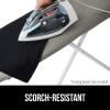 GORILLA GRIP The Original Ironing Board Cover and Pad, Silicone Coating, Thick Scorch Resistant Padding, Heavy Duty Iron Covers Standard Boards, Hook and Loop Fastener Strap, Silver, 15×54(Silver)