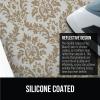 GORILLA GRIP The Original Ironing Board Cover and Pad, Silicone Coating, Thick Scorch Resistant Padding, Heavy Duty Iron Covers Standard Boards, Hook and Loop Fastener Strap, Silver, 15×54(Damask)