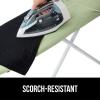 GORILLA GRIP The Original Ironing Board Cover and Pad, Silicone Coating, Thick Scorch Resistant Padding, Heavy Duty Iron Covers Standard Boards, Hook and Loop Fastener Strap, Silver, 15×54(Sage)