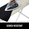 GORILLA GRIP The Original Ironing Board Cover and Pad, Silicone Coating, Thick Scorch Resistant Padding, Heavy Duty Iron Covers Standard Boards, Hook and Loop Fastener Strap, Silver, 15×54(Linen)