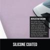 GORILLA GRIP The Original Ironing Board Cover and Pad, Silicone Coating, Thick Scorch Resistant Padding, Heavy Duty Iron Covers Standard Boards, Hook and Loop Fastener Strap, Silver, 15×54(Light Purple)