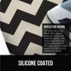 GORILLA GRIP The Original Ironing Board Cover and Pad, Silicone Coating, Thick Scorch Resistant Padding, Heavy Duty Iron Covers Standard Boards, Hook and Loop Fastener Strap, Silver, 15×54(Chevron: Black/Linen)