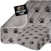 GORILLA GRIP Washable Puppy Pads, 40×26, Slip Resistant Dog Crate Mat, Waterproof Cloth Pee Pad for Training Puppies in Playpen, Reusable Pet Incontinence Blanket, Protects Sofa, Furniture, Floors(Paw Gray)