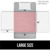 GORILLA GRIP Washable Underpads, Waterproof Reusable Heavy Absorbency Incontinence Bed Pads, Leak Proof Toddler Mattress Pad, 52×34 Slip Resistant Protector for Bedwetting, Adults and Kids, White(Pink)