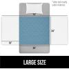GORILLA GRIP Washable Underpads, Waterproof Reusable Heavy Absorbency Incontinence Bed Pads, Leak Proof Toddler Mattress Pad, 52×34 Slip Resistant Protector for Bedwetting, Adults and Kids, White(Sky Blue)