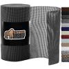 GORILLA GRIP powerGRIP Drawer Shelf and Cabinet Liner, Thick Strong Hold, Non-Adhesive Liners Protect Kitchen Cabinets and Cupboard, Bathroom Drawers, Easy Install, Breathable Mat, 12″ x20′, Gray(Charcoal)