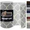 GORILLA GRIP powerGRIP Drawer Shelf and Cabinet Liner, Thick Strong Hold, Non-Adhesive Liners Protect Kitchen Cabinets and Cupboard, Bathroom Drawers, Easy Install, Breathable Mat, 12″ x20′, Gray(Quatrefoil: Gray/White)