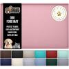 GORILLA GRIP 100% Waterproof Raised Edge BPA Free Silicone Pet Feeding Mat, Dog Cat Food Mats Contain Spills Protects Floors, Placemats for Cats and Dogs Water Bowl, Pets Accessories 18.5×11.5 Gray(Pink)