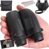 GORILLA GRIP 10×25 Compact Binoculars for Adults with Strap, Superior High Powered Clear 10X Magnification, Lightweight, Bird Watching, Hunting, Stargazing, Adjustable Eye Cups, Black(Black)