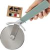 GORILLA GRIP BPA-Free Large Pizza Cutter Wheel, 9 Inch, Sharp Stainless Steel Blade, Slip Resistant Handle with Thumb Guard Protection, Slice Thick or Thin Pizzas, Pie, Pastries in Seconds, Black(Mint)