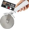 GORILLA GRIP BPA-Free Large Pizza Cutter Wheel, 9 Inch, Sharp Stainless Steel Blade, Slip Resistant Handle with Thumb Guard Protection, Slice Thick or Thin Pizzas, Pie, Pastries in Seconds, Black(White)