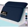 GORILLA GRIP Bath Pillow for Tub, Headrest for Neck and Back Support, Luxury Bathtub Pillows, Hot Tub Cushions, Bathroom Accessories for Women, Relaxing Spa Gifts for Mom Wife Girlfriend 2 Panel White(Navy)