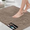 GORILLA GRIP Bath Rug Mat 36×24, Thick Absorbent Chenille, Quick Dry Microfiber Mats, Rubber Backing Washable Shower Floor Rugs, Bathmat Runner, US Designed Bathroom Home Decor Accessories Gray Beige(Gray Beige)
