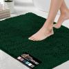 GORILLA GRIP Bath Rug Mat 36×24, Thick Absorbent Chenille, Quick Dry Microfiber Mats, Rubber Backing Washable Shower Floor Rugs, Bathmat Runner, US Designed Bathroom Home Decor Accessories Gray Beige(Hunter)