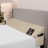 GORILLA GRIP Bed Wedge Pillow for Headboard Gap, Filler Between Mattress Gaps, US Designed, Comfortable Supportive High Density Cushion Foam Pillows, Stay in Place Gripping Dots, Twin/XL White(Cream)