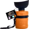 GORILLA GRIP Dog Water Bottle, Portable Water Bowl Dispenser for Dogs, 20 oz Leak Proof Pet Travel Squeeze Bottles Food Grade Silicone, Pet Stocking to Go Puppy Essentials, Turquoise(Orange)