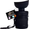 GORILLA GRIP Dog Water Bottle, Portable Water Bowl Dispenser for Dogs, 20 oz Leak Proof Pet Travel Squeeze Bottles Food Grade Silicone, Pet Stocking to Go Puppy Essentials, Turquoise(Black)