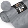 GORILLA GRIP DuraGuard Shelf Liner, 17.5×20 Non-Adhesive Cabinet Liners for Kitchen Drawers, Shelves, Refrigerator, Pantry Storage, Bathroom Closet, Durable Waterproof BPA Free Ribbed Plastic, Clear(Gray (Ribbed))
