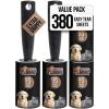 GORILLA GRIP Extra Grippy Lint Rollers, 380 Large Easy Tear Sheets, 2 Comfort Handles + 4 Refillable Rolls Included, Pet Hair Remover Brush, Clothes Furniture, Dog, Cat Animal Friendly Reusable Roller(2 Rollers + 2 Refills)