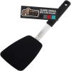 GORILLA GRIP Food Grade Flexible Silicone Spatula, Heat Resistant Head for Nonstick Frying Pan, Patented Soft Rubber Handle for Comfort, Non-Scratch Kitchen Turner, Flip Eggs Burgers, 11.6 in, Black(Black)