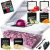 GORILLA GRIP Heavy Duty 12-in-1 Vegetable Chopper, 6 Blades, Food Choppers with Container, Cucumber Mandoline Slicer, Dice Onions, Slice Veggies, Chop Salad, Home Essential Kitchen Gadgets Tool, Black