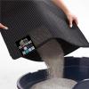 GORILLA GRIP Honeycomb Cat Litter Box Mat, Two Layer Trapping Waste Mats, Soft On Paws, Litter Box Supplies and Essentials for Indoor Cats, Traps Excess, Water Resistant for Floors, 30×24 Gray(Black)