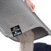 GORILLA GRIP Honeycomb Cat Litter Box Mat, Two Layer Trapping Waste Mats, Soft On Paws, Litter Box Supplies and Essentials for Indoor Cats, Traps Excess, Water Resistant for Floors, 30×24 Gray(Gray)