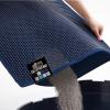 GORILLA GRIP Honeycomb Cat Litter Box Mat, Two Layer Trapping Waste Mats, Soft On Paws, Litter Box Supplies and Essentials for Indoor Cats, Traps Excess, Water Resistant for Floors, 30×24 Gray(Navy)
