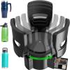 GORILLA GRIP Patent Pending Car Cup Holder Expander, Keeps Large Drink Cups Secure, Expands Fits Yeti, HydroFlask, Stanley 18 to 48oz Large Water Bottles, Coffee Mug, Adjustable Insert, Onyx Black(Onyx Black)