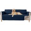 GORILLA GRIP Patented Waterproof Slip-Resistant 23″ Chair Protector Cover, for Leather or Fabric Couch Cushion, Large Microsuede Furniture Covers Dogs Pets Machine Washable Slipcover, Gray(Navy)