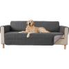 GORILLA GRIP Patented Waterproof Slip-Resistant 23″ Chair Protector Cover, for Leather or Fabric Couch Cushion, Large Microsuede Furniture Covers Dogs Pets Machine Washable Slipcover, Gray(Charcoal)
