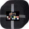 GORILLA GRIP Slip Resistant Chair Cushions, No Ties Required, Memory Foam Pads for Dining Room, Kitchen Table, Office, Rocking Chairs, Plush Seat Cover Cushion Pad, Home Decor, Set of 4, 16×16, Gray(Black)