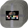 GORILLA GRIP Slip Resistant Chair Cushions, No Ties Required, Memory Foam Pads for Dining Room, Kitchen Table, Office, Rocking Chairs, Plush Seat Cover Cushion Pad, Home Decor, Set of 4, 16×16, Gray(Grey)