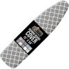GORILLA GRIP The Original Ironing Board Cover and Pad, Silicone Coating, Thick Scorch Resistant Padding, Heavy Duty Iron Covers Standard Boards, Hook and Loop Fastener Strap, Silver, 15×54(Quatrefoil: Gray/White)