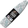 GORILLA GRIP The Original Ironing Board Cover and Pad, Silicone Coating, Thick Scorch Resistant Padding, Heavy Duty Iron Covers Standard Boards, Hook and Loop Fastener Strap, Silver, 15×54(Spiral: Gray/White/Turquoise)