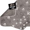 GORILLA GRIP Washable Puppy Pads, 40×26, Slip Resistant Dog Crate Mat, Waterproof Cloth Pee Pad for Training Puppies in Playpen, Reusable Pet Incontinence Blanket, Protects Sofa, Furniture, Floors(Dog Faces)