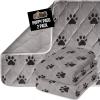 GORILLA GRIP Washable Puppy Pads, 40×26, Slip Resistant Dog Crate Mat, Waterproof Cloth Pee Pad for Training Puppies in Playpen, Reusable Pet Incontinence Blanket, Protects Sofa, Furniture, Floors(Paw Gray)