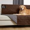 GORILLA GRIP Waterproof Couch Cover for Dogs, Gripped Slip Resistant Backing, Leak Proof Washable Dog Blanket Covers Sofa, Bed, Sectional, Crate, Car, RV Seats, Pet Puppy Essentials, 50×40 Charcoal(Chocolate)