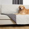 GORILLA GRIP Waterproof Couch Cover for Dogs, Gripped Slip Resistant Backing, Leak Proof Washable Dog Blanket Covers Sofa, Bed, Sectional, Crate, Car, RV Seats, Pet Puppy Essentials, 50×40 Charcoal(Light Taupe)